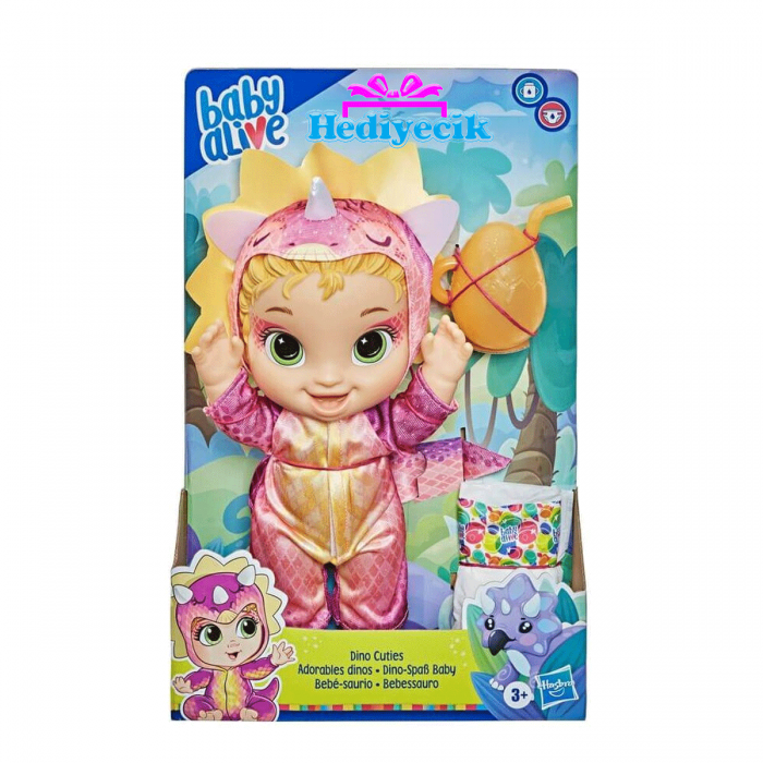 Baby Alive Dino Cuties Sarışın Bebessauro, Triceratops